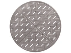 Winston Quick Ship Merge Weathered Teak Aluminum 42'' Round Counter Table -Patio Vibe Store WSHQ3042BWTK3 zm