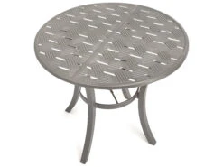 Winston Quick Ship Merge Weathered Teak Aluminum 42'' Round Counter Table -Patio Vibe Store WSHQ3042BWTK4 zm