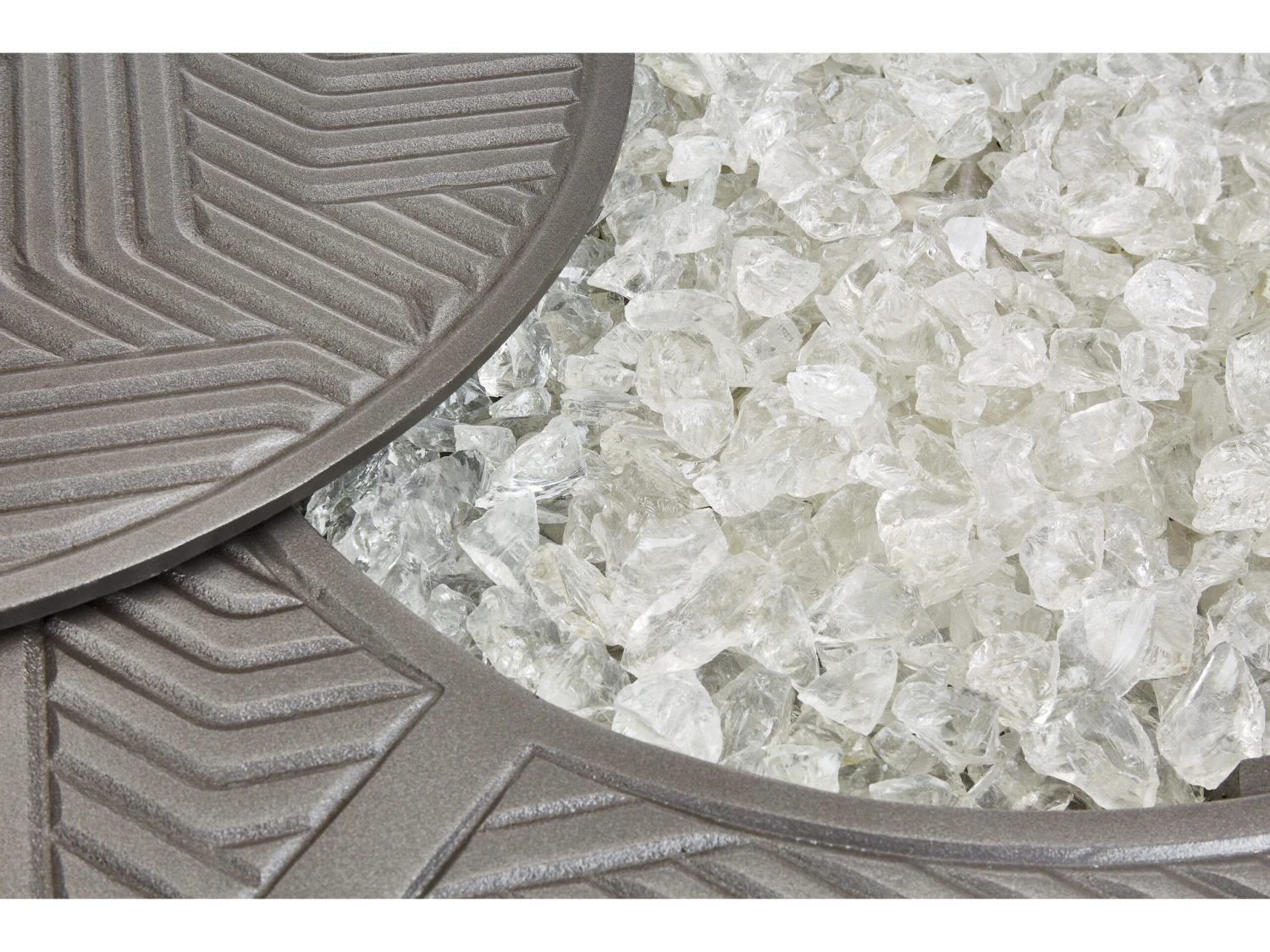 Winston Quick Ship Merge Weathered Teak Aluminum 49'' Round Fire Table 6 Winston Quick Ship Merge Weathered Teak Aluminum 49'' Round Fire Table - Image 6