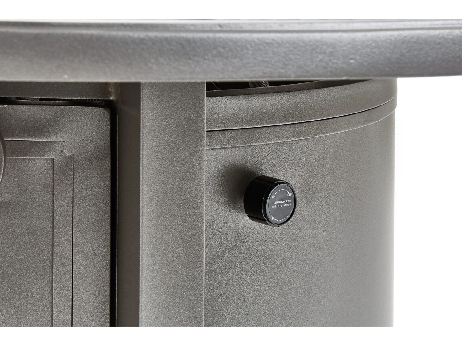 Winston Quick Ship Merge Weathered Teak Aluminum 49'' Round Fire Table 9 Winston Quick Ship Merge Weathered Teak Aluminum 49'' Round Fire Table - Image 9