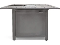 Winston Quick Ship Merge Weathered Teak Aluminum 52''W X 36''D Rectangular Fire Table -Patio Vibe Store WSHQ3052FTWTK10 zm