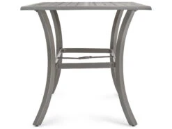 Winston Quick Ship Merge Weathered Teak Aluminum 64''W X 36''D X Rectangular Counter Table -Patio Vibe Store WSHQ3060BWTK3 zm