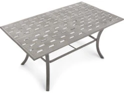 Winston Quick Ship Merge Weathered Teak Aluminum 64''W X 36''D X Rectangular Counter Table -Patio Vibe Store WSHQ3060BWTK6 zm