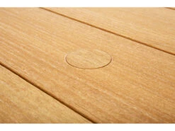 Winston Quick Ship Harper Weathered Teak Aluminum 63''W X 34''D Rectangular Counter Table With Umbrella Hole -Patio Vibe Store WSHQ64063BST10 zm