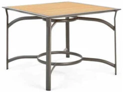 Winston Harper Aluminum Stackable Square Counter Table With Umbrella Hole