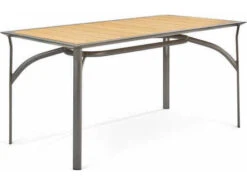 Winston Harper Aluminum Rectangular Counter Table With Umbrella Hole
