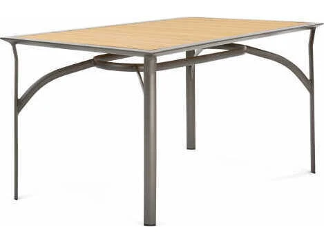 Winston Harper Aluminum Rectangular Counter Table With Umbrella Hole 2 Winston Harper Aluminum Rectangular Counter Table With Umbrella Hole - Image 2