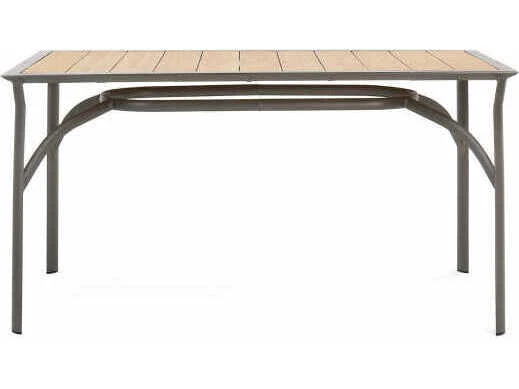 Winston Harper Aluminum Rectangular Counter Table With Umbrella Hole 3 Winston Harper Aluminum Rectangular Counter Table With Umbrella Hole - Image 3