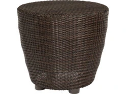 Woodard Whitecraft Saddleback Wicker 24'' Round End Table -Patio Vibe Store WTS5072011 zm