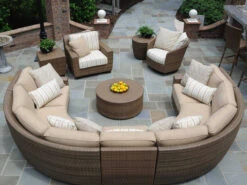 Woodard Whitecraft Saddleback Wicker 24'' Round End Table