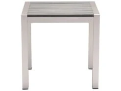 Zuo Outdoor Cosmopolitan Aluminum 20 X 18 Rectangular Faux Wood Top Side Table -Patio Vibe Store ZD7038384 zm